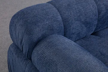 Belgin Bubblig Soffa 3-sits med fasta armstöd - Blå - Möbler - Vardagsrum - Soffor - Modulsoffor - Komplett modulsoffa