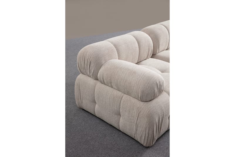 Belgin Bubblig Soffa 3-sits med fasta armstöd - Cream - Möbler - Vardagsrum - Soffor - 3-sits soffor