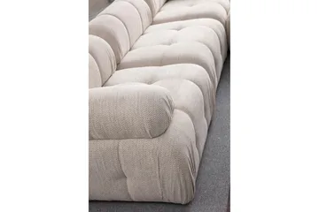 Belgin Bubblig Soffa 3-sits med fasta armstöd - Cream - Möbler - Vardagsrum - Soffor - Modulsoffor - Komplett modulsoffa