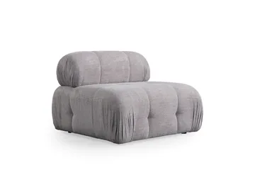 Belgin Bubblig Soffa 3-sits med fasta armstöd - Ljusgrå - Möbler - Vardagsrum - Soffor - Modulsoffor - Komplett modulsoffa
