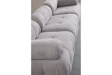 Belgin Bubblig Soffa 3-sits med fasta armstöd - Ljusgrå - Möbler - Vardagsrum - Soffor - Modulsoffor - Komplett modulsoffa