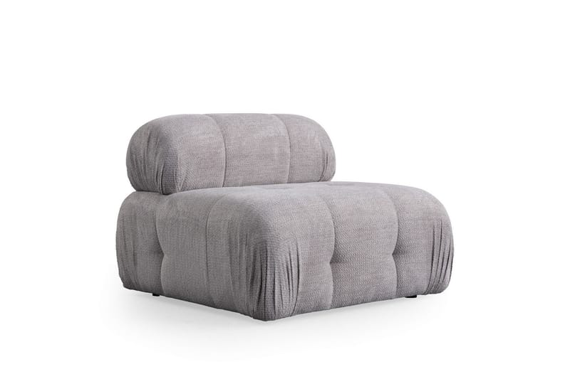 Belgin Bubblig Soffa 3-sits med fasta armstöd - Ljusgrå - Möbler - Vardagsrum - Soffor - 3-sits soffor