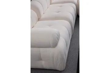 Belgin Bubblig Soffa 3-sits med fasta armstöd - Vit - Möbler - Vardagsrum - Soffor - Modulsoffor - Komplett modulsoffa