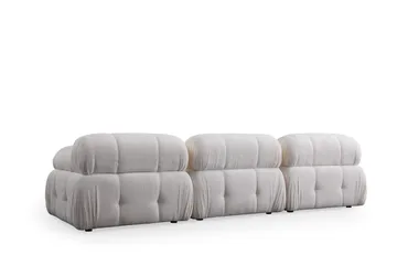 Belgin Bubblig Soffa 3-sits med fasta armstöd - Vit - Möbler - Vardagsrum - Soffor - Modulsoffor - Komplett modulsoffa