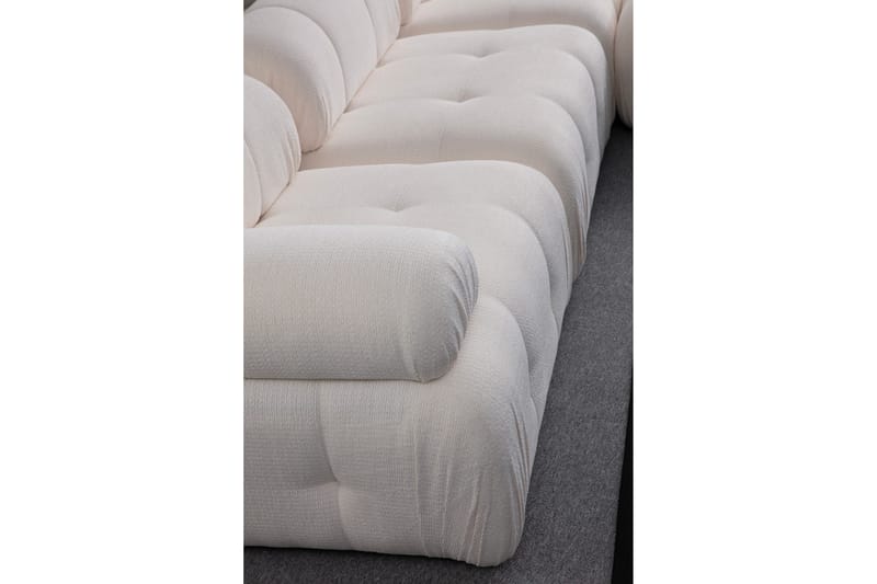 Belgin Bubblig Soffa 3-sits med fasta armstöd - Vit - Möbler - Vardagsrum - Soffor - 3-sits soffor