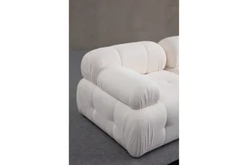 Belgin Bubblig Soffa 3-sits med fasta armstöd - Vit - Möbler - Vardagsrum - Soffor - Modulsoffor - Komplett modulsoffa