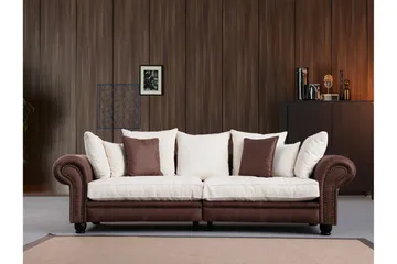 Belia 3-sits Soffa - Brun/Vit - Möbler - Vardagsrum - Soffor - 3-sits soffor