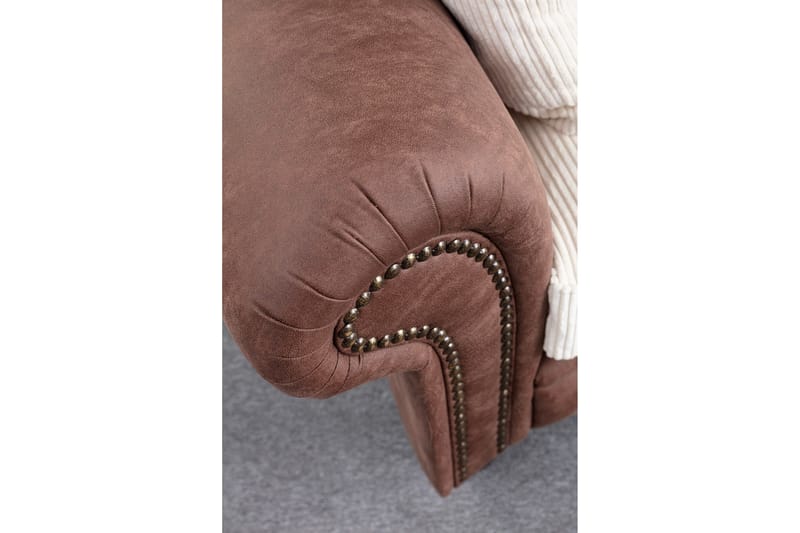 Belia 3-sits Soffa - Brun/Vit - Möbler - Vardagsrum - Soffor - 3-sits soffor