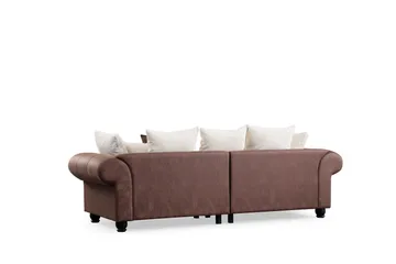 Belia 3-sits Soffa - Brun/Vit - Möbler - Vardagsrum - Soffor - 3-sits soffor