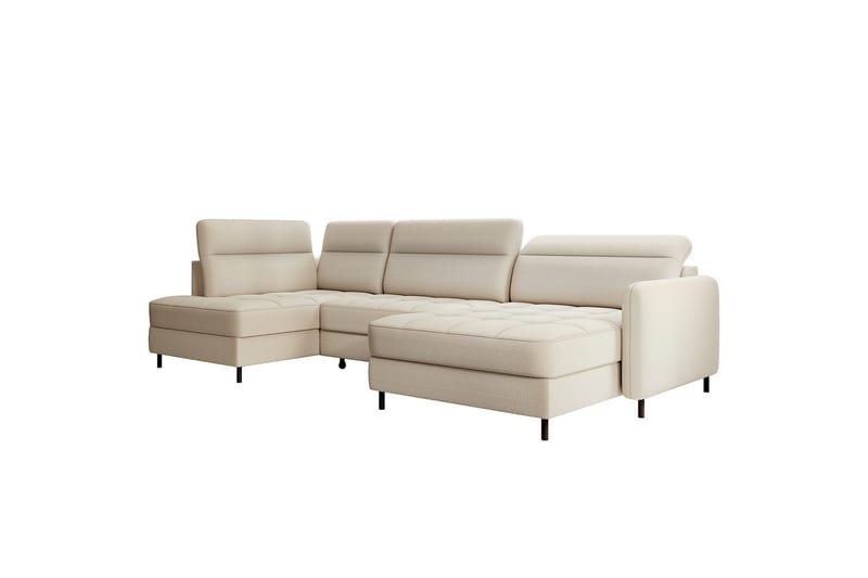 Berrto Soffa med Divan och Schäslong 5-sits - Beige - Möbler - Vardagsrum - Soffor - U-soffor