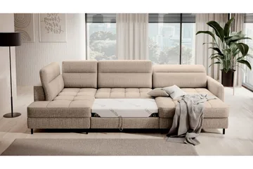 Berrto Soffa med Divan och Schäslong 5-sits - Beige - Möbler - Vardagsrum - Soffor - U-soffor