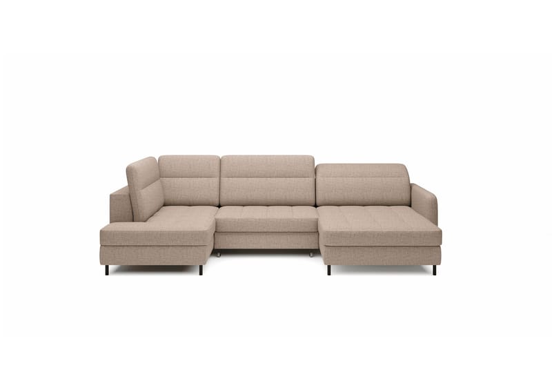 Berrto Soffa med Divan och Schäslong 5-sits, Beige