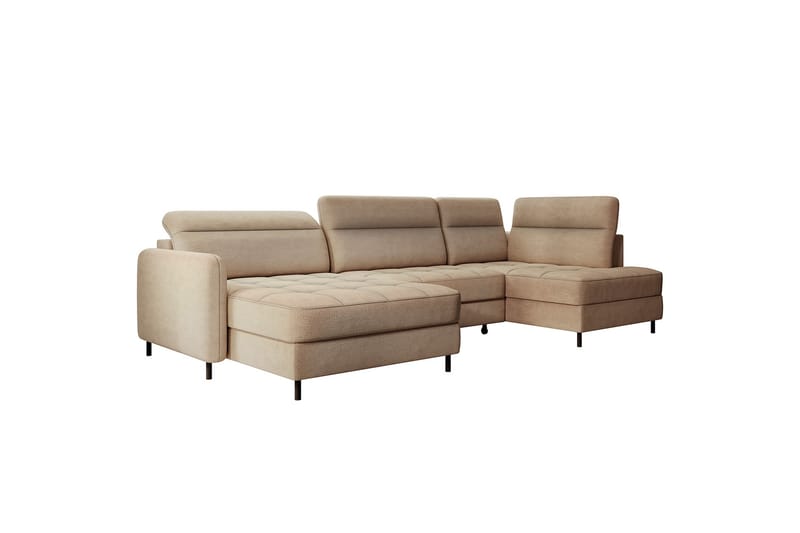 Berrto Soffa med Divan och Schäslong 5-sits - Beige - Möbler - Vardagsrum - Soffor - U-soffor