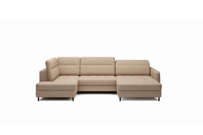 Berrto Soffa med Divan och Schäslong 5-sits Beige - Möbler - Vardagsrum - Soffor - U-soffor