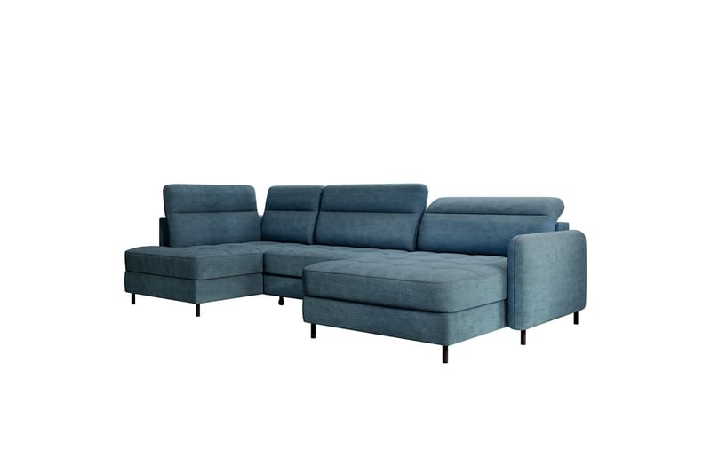 Berrto Soffa med Divan och Schäslong 5-sits - Blå - Möbler - Vardagsrum - Soffor - U-soffor