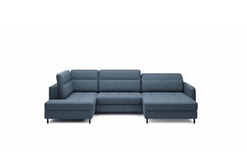 Berrto Soffa med Divan och Schäslong 5-sits Blå