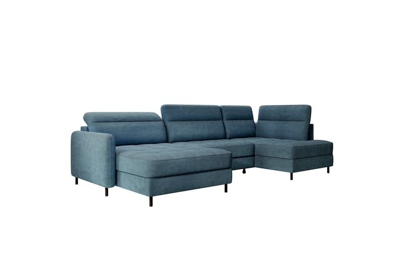 Berrto Soffa med Divan och Schäslong 5-sits - Blå - Möbler - Vardagsrum - Soffor - U-soffor