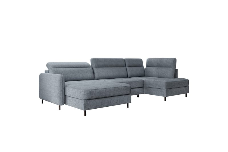 Berrto Soffa med Divan och Schäslong 5-sits Grå - Möbler - Vardagsrum - Soffor - U-soffor