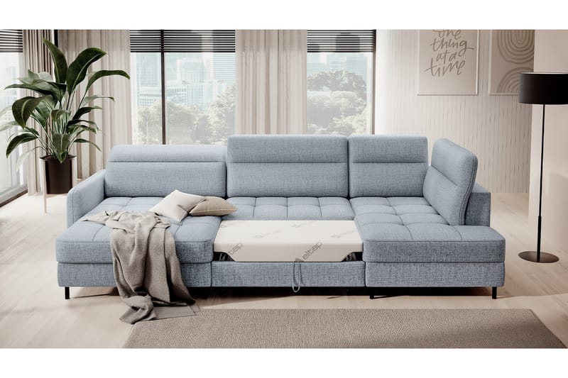 Berrto Soffa med Divan och Schäslong 5-sits Grå - Möbler - Vardagsrum - Soffor - U-soffor