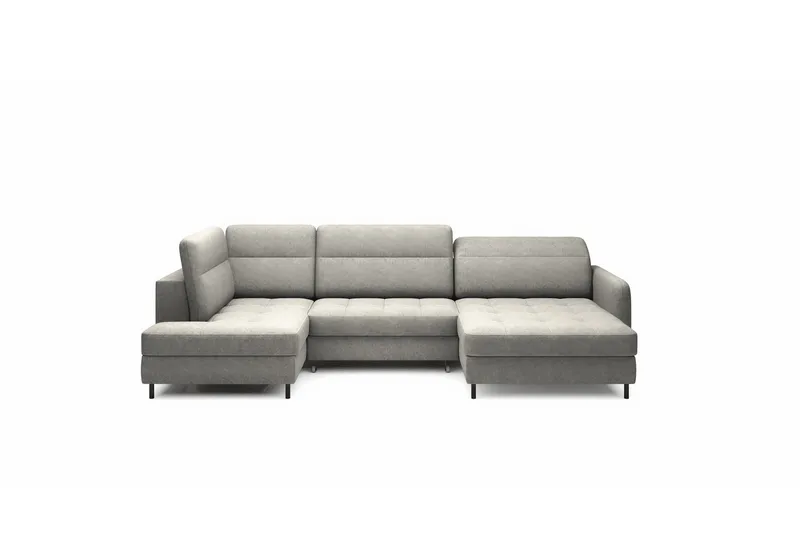Berrto Soffa med Divan och Schäslong 5-sits - Grå - Möbler - Vardagsrum - Soffor - U-soffor