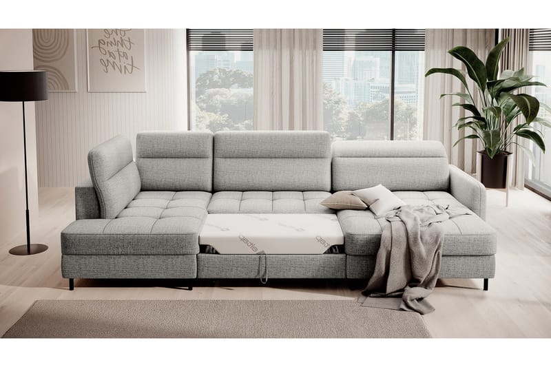 Berrto Soffa med Divan och Schäslong 5-sits - Grå - Möbler - Vardagsrum - Soffor - U-soffor