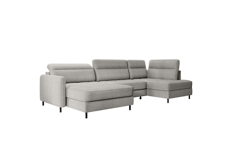 Berrto Soffa med Divan och Schäslong 5-sits - Grå - Möbler - Vardagsrum - Soffor - U-soffor