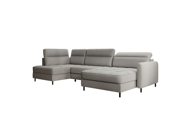 Berrto Soffa med Divan och Schäslong 5-sits - Grå - Möbler - Vardagsrum - Soffor - U-soffor