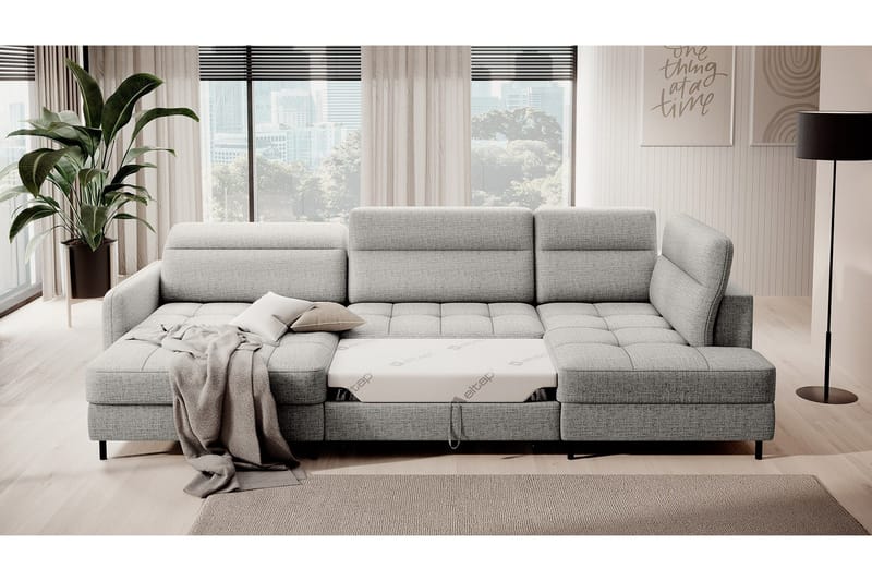 Berrto Soffa med Divan och Schäslong 5-sits - Grå - Möbler - Vardagsrum - Soffor - U-soffor