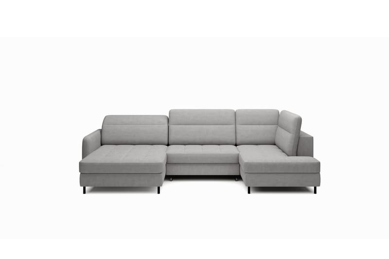 Berrto Soffa med Divan och Schäslong 5-sits - Ljusgrå - Möbler - Vardagsrum - Soffor - U-soffor