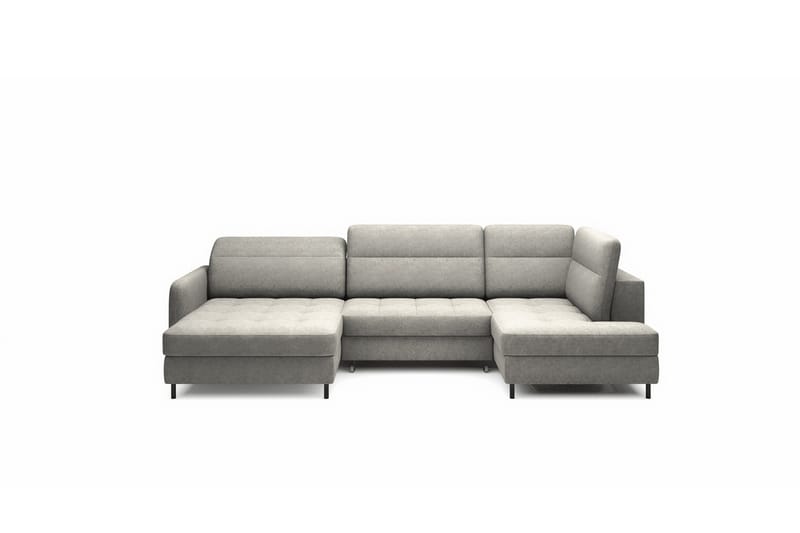 Berrto Soffa med Divan och Schäslong 5-sits - Ljusgrå - Möbler - Vardagsrum - Soffor - U-soffor