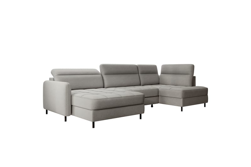 Berrto Soffa med Divan och Schäslong 5-sits - Ljusgrå - Möbler - Vardagsrum - Soffor - U-soffor