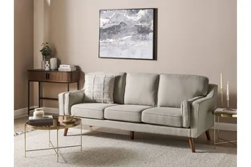 Bertha Soffa 3-sits - Beige/Mörkt trä - Möbler - Vardagsrum - Soffor - 3-sits soffor
