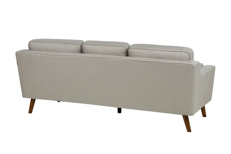 Bertha Soffa 3-sits - Beige/Mörkt trä - Möbler - Vardagsrum - Soffor - 3-sits soffor