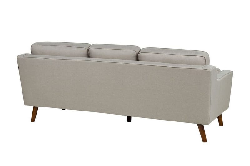 Bertha Soffa 3-sits - Beige/Mörkt trä - Möbler - Vardagsrum - Soffor - 3-sits soffor