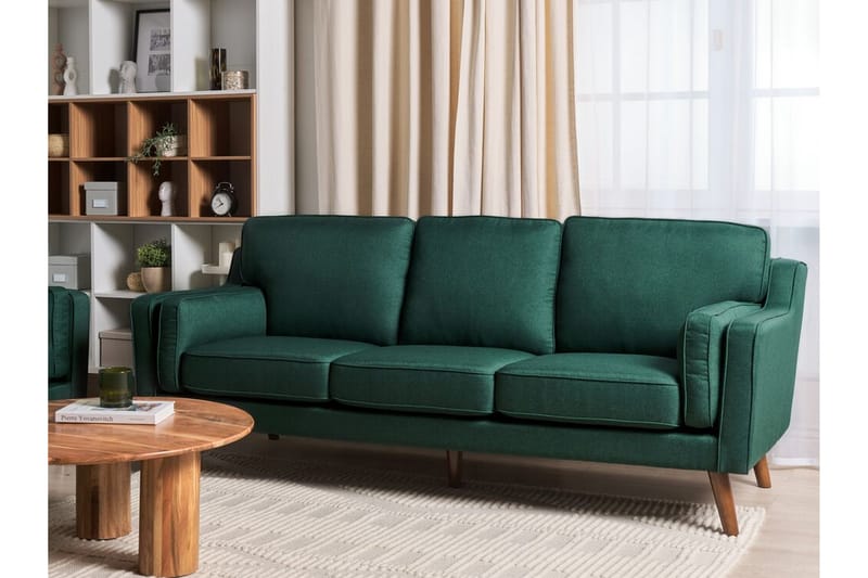 Bertha Soffa 3-sits - Grön/Ljust trä - Möbler - Vardagsrum - Soffor - 3-sits soffor