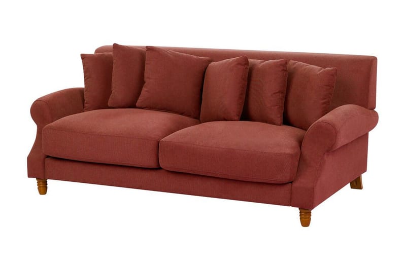 Bijan Soffa 2-sits - Röd/Mörkt trä - Möbler - Vardagsrum - Soffor - 2-sits soffor