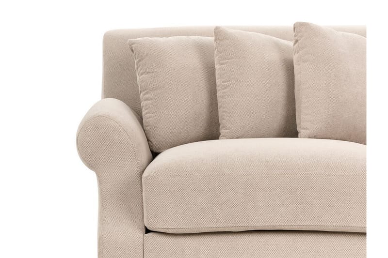 Bijan Soffa 3-sits - Beige/Mörkt trä - Möbler - Vardagsrum - Soffor - 3-sits soffor