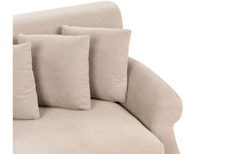Bijan Soffa 3-sits - Beige/Mörkt trä - Möbler - Vardagsrum - Soffor - 3-sits soffor