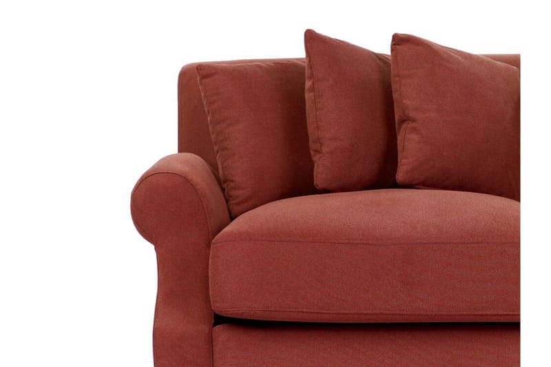 Bijan Soffa 3-sits - Röd/Mörkt trä - Möbler - Vardagsrum - Soffor - 3-sits soffor