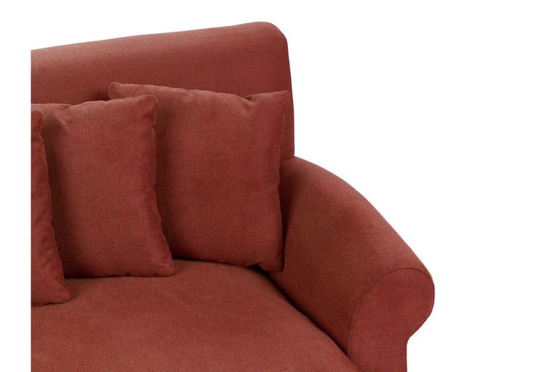 Bijan Soffa 3-sits - Röd/Mörkt trä - Möbler - Vardagsrum - Soffor - 3-sits soffor