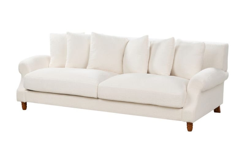 Bijan Soffa 3-sits - Vit/Mörkt trä - Möbler - Vardagsrum - Soffor - 3-sits soffor
