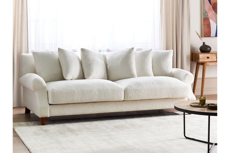 Bijan Soffa 3-sits - Vit/Mörkt trä - Möbler - Vardagsrum - Soffor - 3-sits soffor