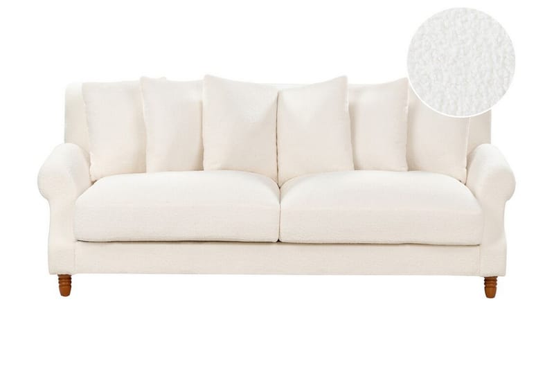 Bijan Soffa 3-sits - Vit/Mörkt trä - Möbler - Vardagsrum - Soffor - 3-sits soffor
