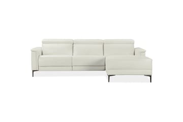 Hörnsoffa 3-sits Lund Kräm, PU, Höger elektrisk vilstol - Kräm, PU, Höger elektrisk vilstol - Möbler - Vardagsrum - Soffor - Reclinersoffor & Biosoffor