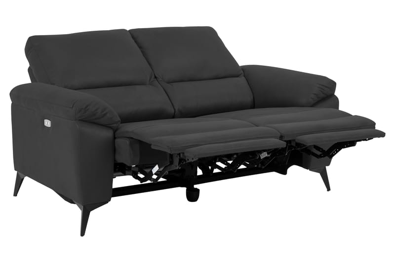 LARUDAN 2-sits Hörnreclinersoffa Elektrisk Grå/Svart - Möbler - Vardagsrum - Soffor - Reclinersoffor & Biosoffor
