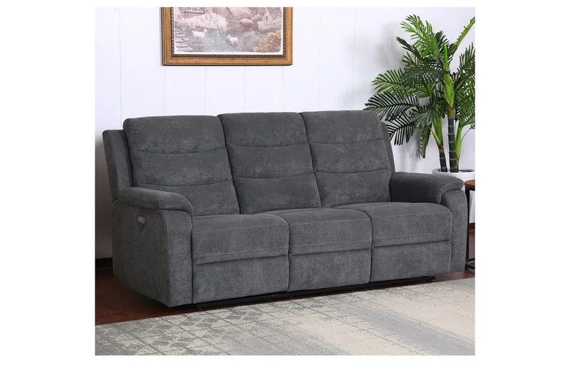 Mimi Reclinersoffa 3-sits Grå - Möbler - Vardagsrum - Soffor - Reclinersoffor & Biosoffor