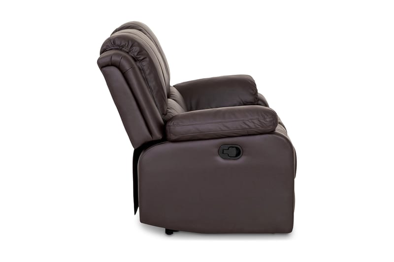 NANTERRE Liten Reclinersoffa 2-sits Konstläder - Fällbar soffa - Biosoffa Brun - Möbler - Vardagsrum - Soffor - Reclinersoffor & Biosoffor