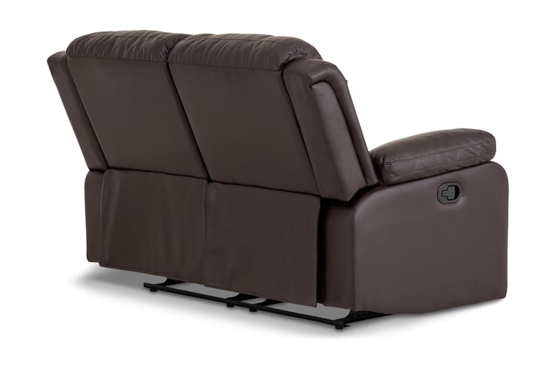 NANTERRE Liten Reclinersoffa 2-sits Konstläder - Fällbar soffa - Biosoffa Brun - Möbler - Vardagsrum - Soffor - Reclinersoffor & Biosoffor