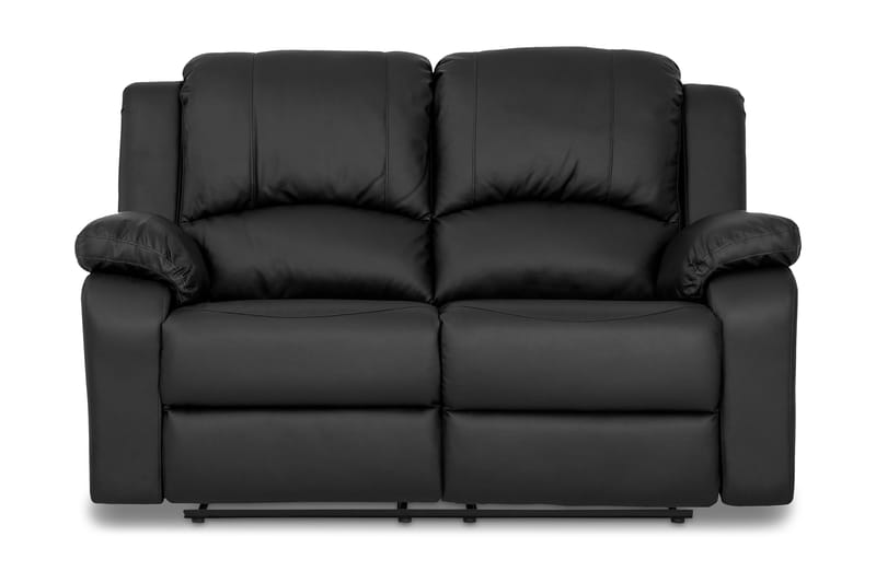 NANTERRE Reclinersoffa 2-sits Konstläder Svart - Reclinersoffor & Biosoffor