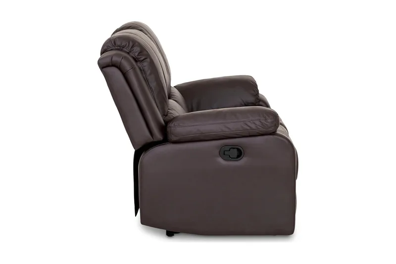 Norbo Liten Reclinersoffa 2-sits Konstläder - F ällbar soffa - Biosoffa - Brun - Möbler - Vardagsrum - Soffor - Reclinersoffor & Biosoffor